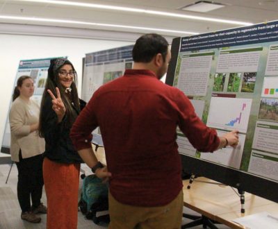 BERI Symposium - Presenters set up for poster session