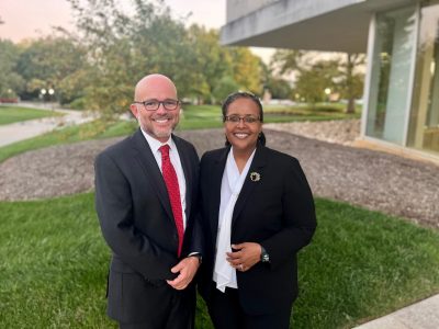 GCC Director Bill Hopkins and Asmeret Asefaw Berhe.