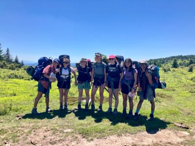 GALs backpacking through Grayson Highlands State Park.