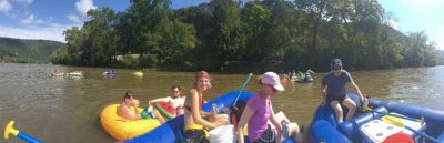 IGC Fellows floating down river.