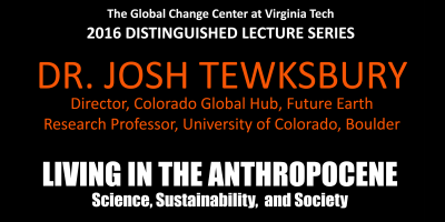  Dr. Josh Tewksbury to visit Virginia Tech April 21st