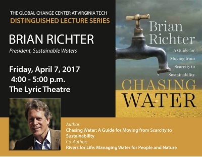 Global water expert, Brian Richter to give GCC Distinguished Lecture April 7th