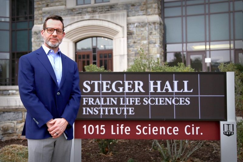 Dr. Hulver at Steger Hall