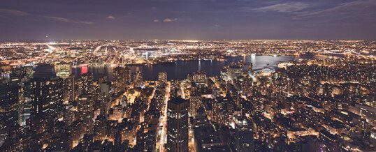 NYC lights at night