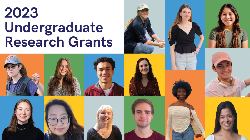 Photo collage of Undergraduate Research Grant Awardees 2023.