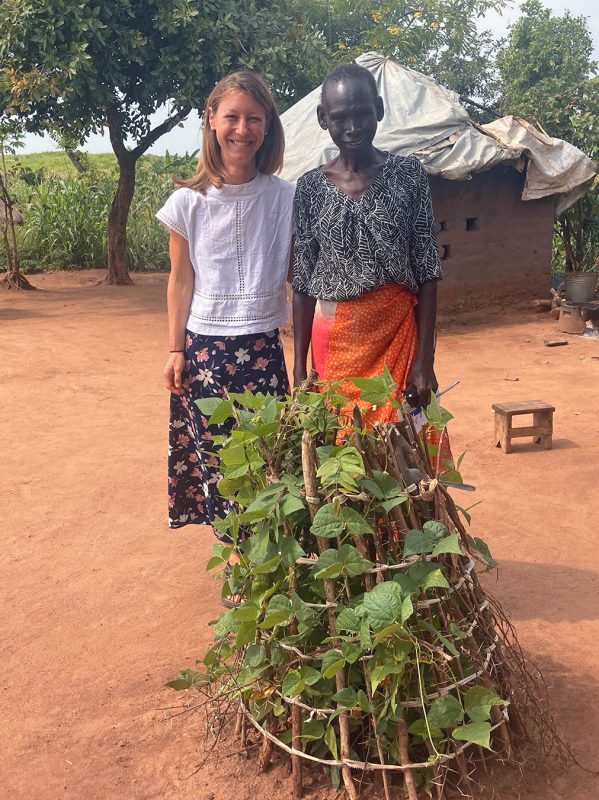 Sarah with refugee agroforestry participant