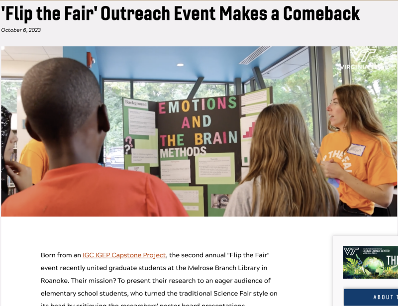 GCC News Article Titled, ''Flip the Fair' Outreach Event Makes a Comeback'