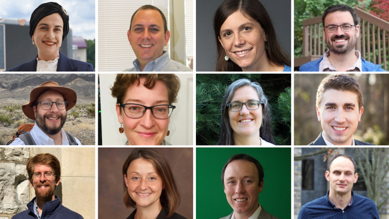 Headshots of the 12 GCC affiliated faculty selected for promotions and/or tenure in 2025